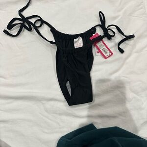 Black String Bikini Bottom